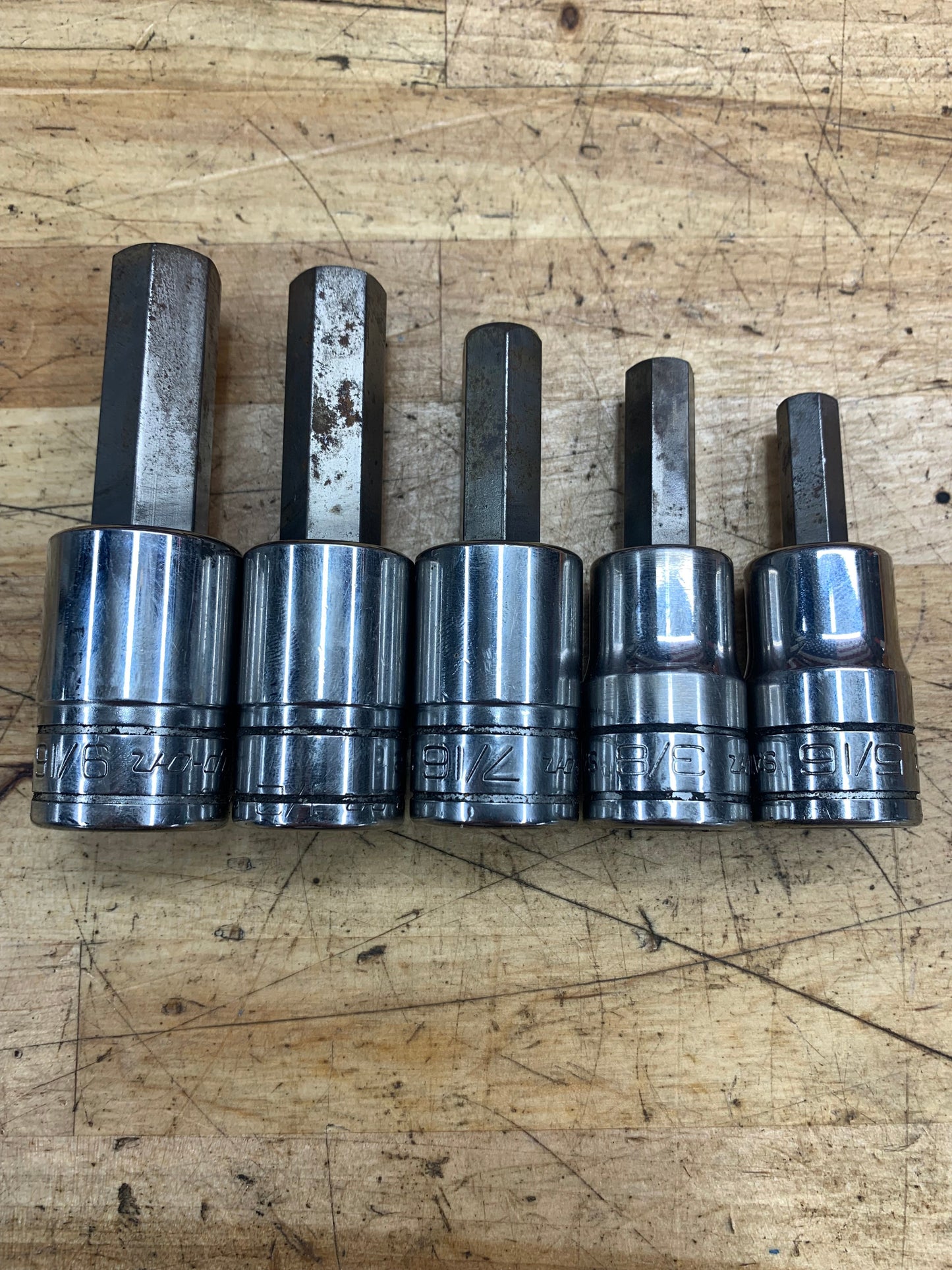 Snap On SAE 1/2” Hex Allen Socket Set 5pc