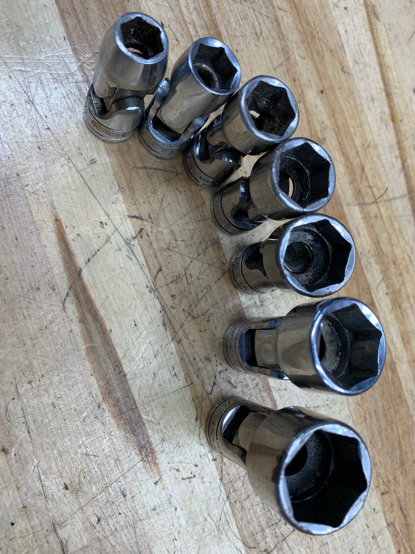 Snap On SAE 3/8” Swivel Universal Socket Set 7pc