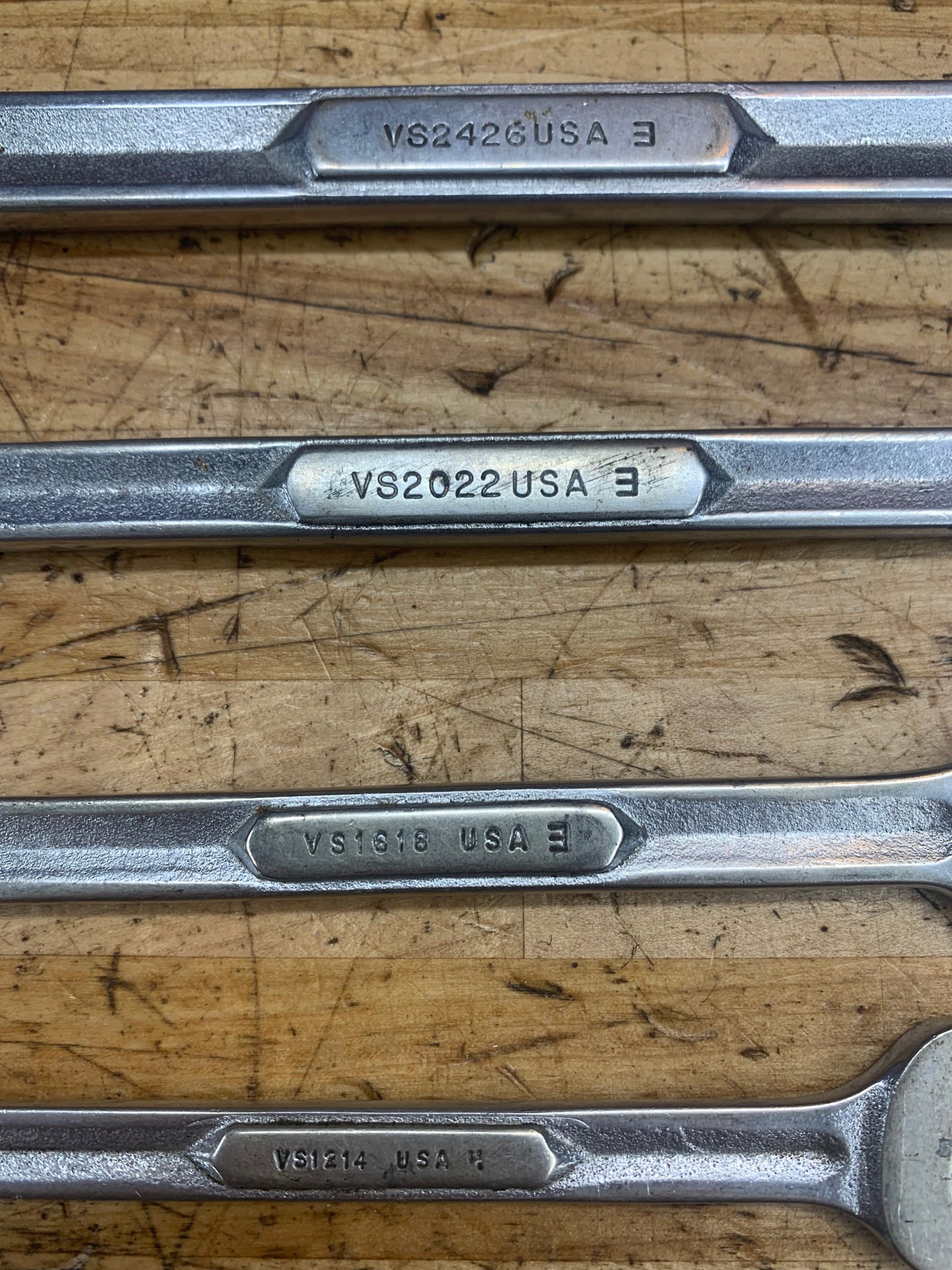 Snap On SAE Open Wrench Set Vintage 4pc. USA