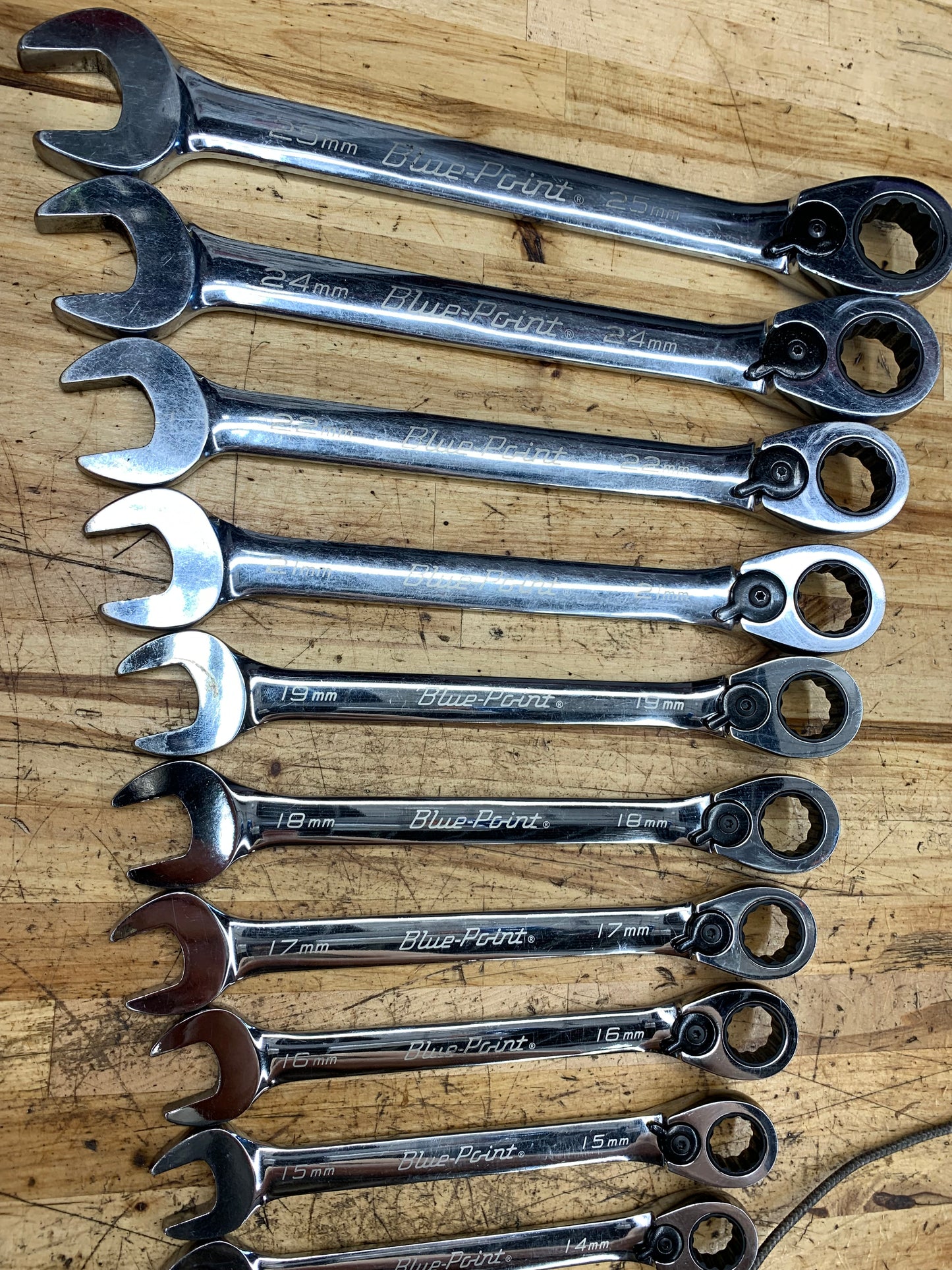 Blue Point Metric Ratcheting Wrench Set 8mm-25mm