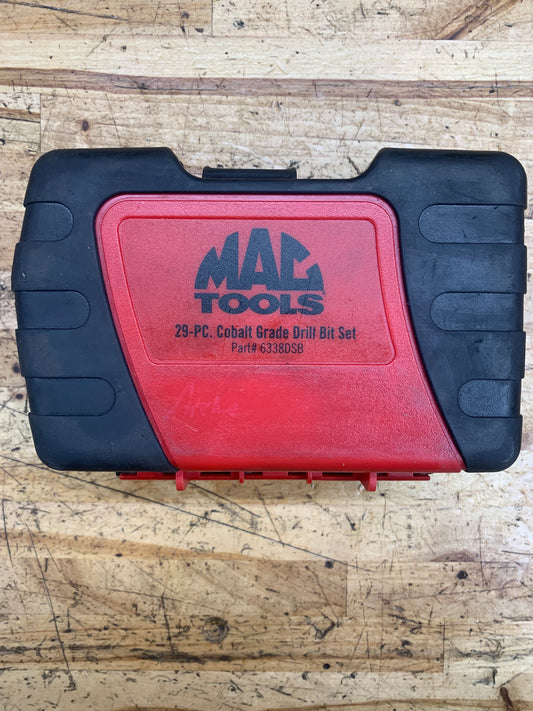 Mac Tools 29pc Cobalt Grade Drill Bit Set 6338DSB