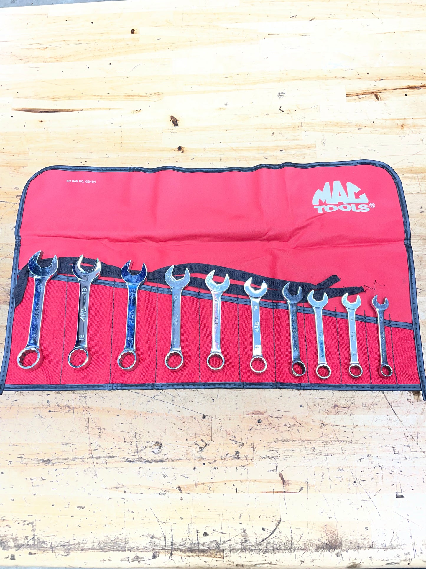 Mac Tools Metric Stubby Wrench Set 10pc 10-19mm USA SXSM102PTR