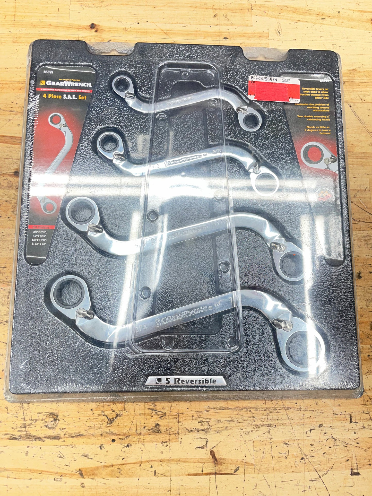 Gearwrench SAE Obstruction “S” Ratcheting Wrench Set NIB 85399