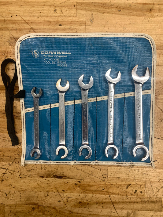 Cornwell SAE Flare Line Wrench Set Pouch USA K-52