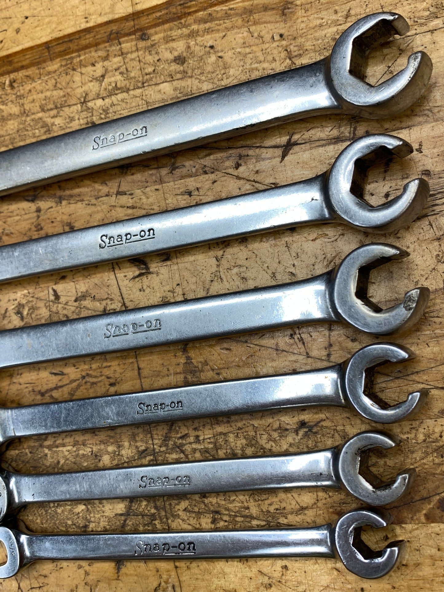 Snap On SAE Flare/Open Combo Wrench Set 6pc USA