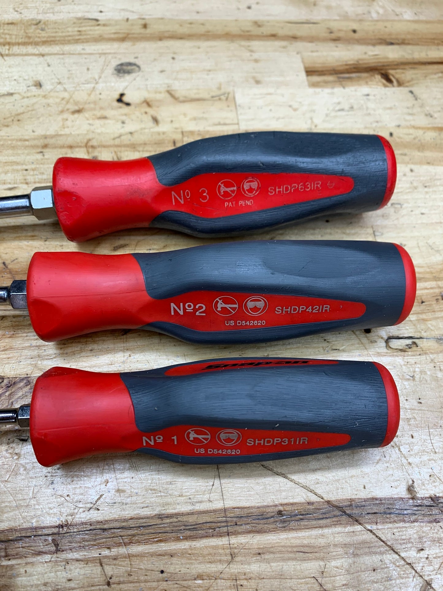 Snap On 3pc Phillips Hard Instinct Handle Screwdriver Set USA