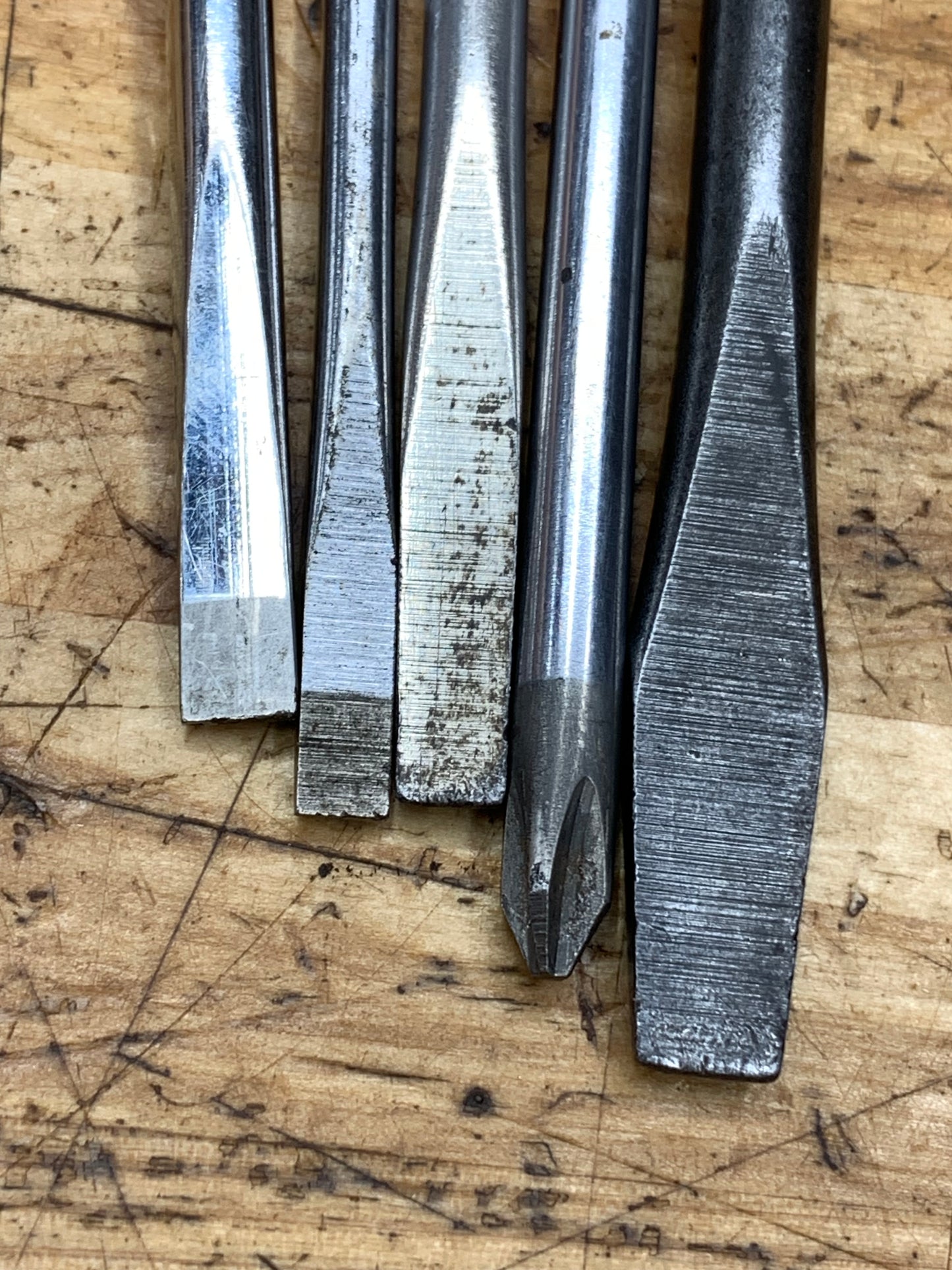 Snap On Long Screwdriver Set 5pc Vintage Hard Handle USA