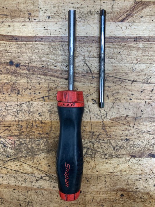 Snap On Ratcheting Screwdriver W/ EXTRA 1/4" Square Shank USA SGDMRC4A