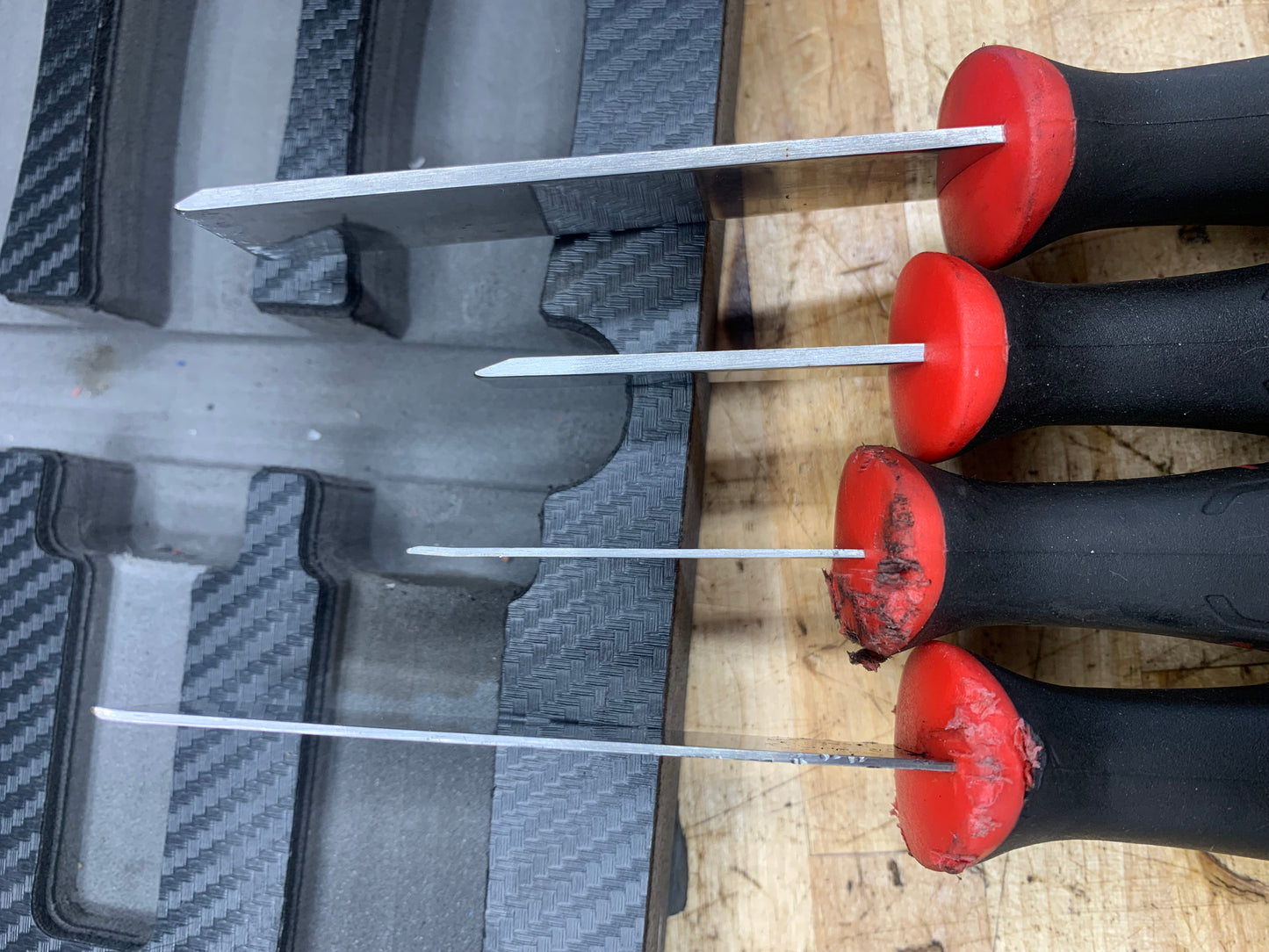 Matco 4pc Striking Scraper Set Foam Tray MSSC4R