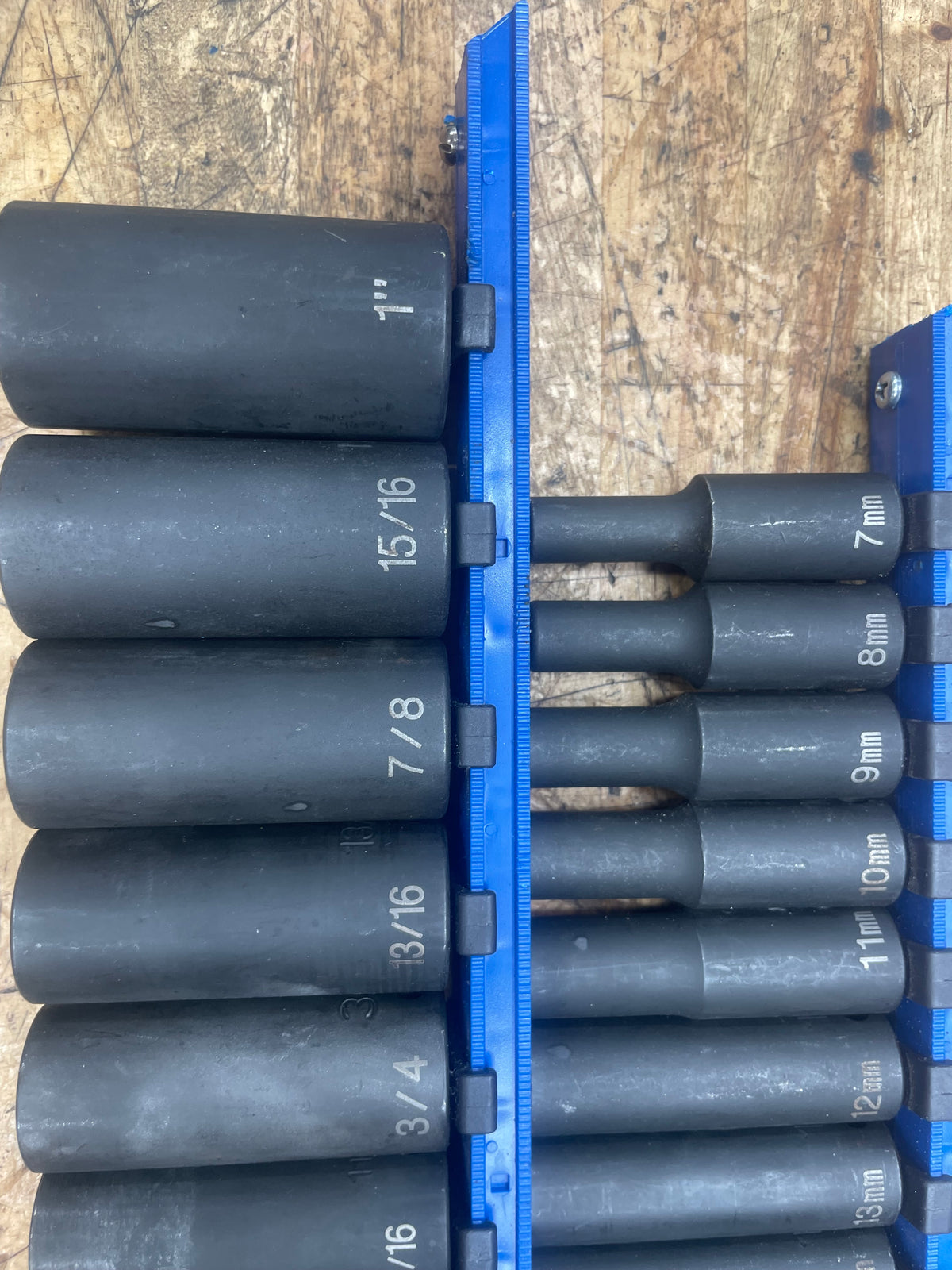 GP Grey Pneumatic 3/8” SAE & Metric Deep Impact Sockets 24pc 7-18mm & 5/16”-1”