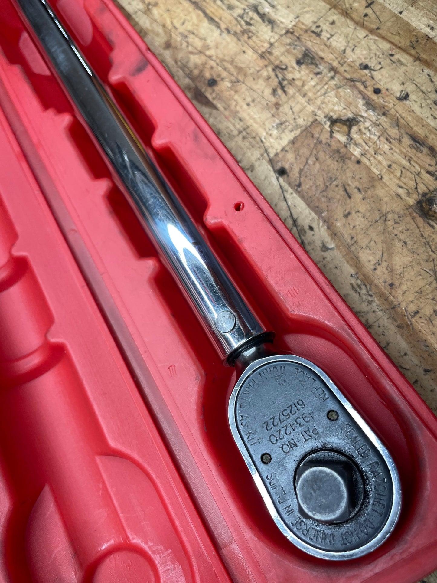 Snap On 1/2” Click Style Torque Wrench 50-250 Ft.Lb. USA QD3R250