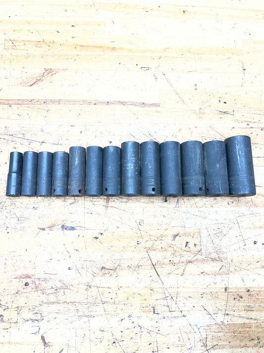Mac Tools 3/8” Metric Impact Deep Socket Set 13pc 10-23mm SXDPGM146BR*