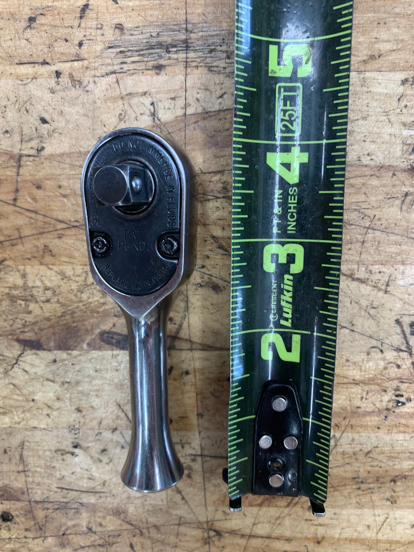 Snap On 3/8" Stubby Ratchet Fine Tooth USA FK80