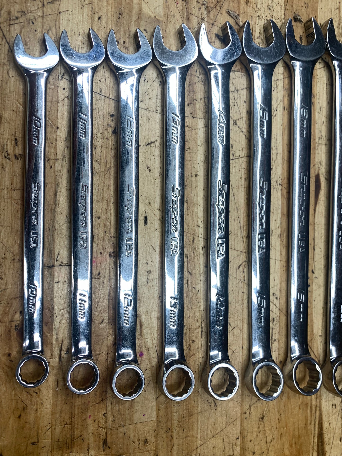 Snap On Metric Flank Drive Plus* Combo Wrench Set 10-24mm 14pc. USA OEXM713B (+24mm)