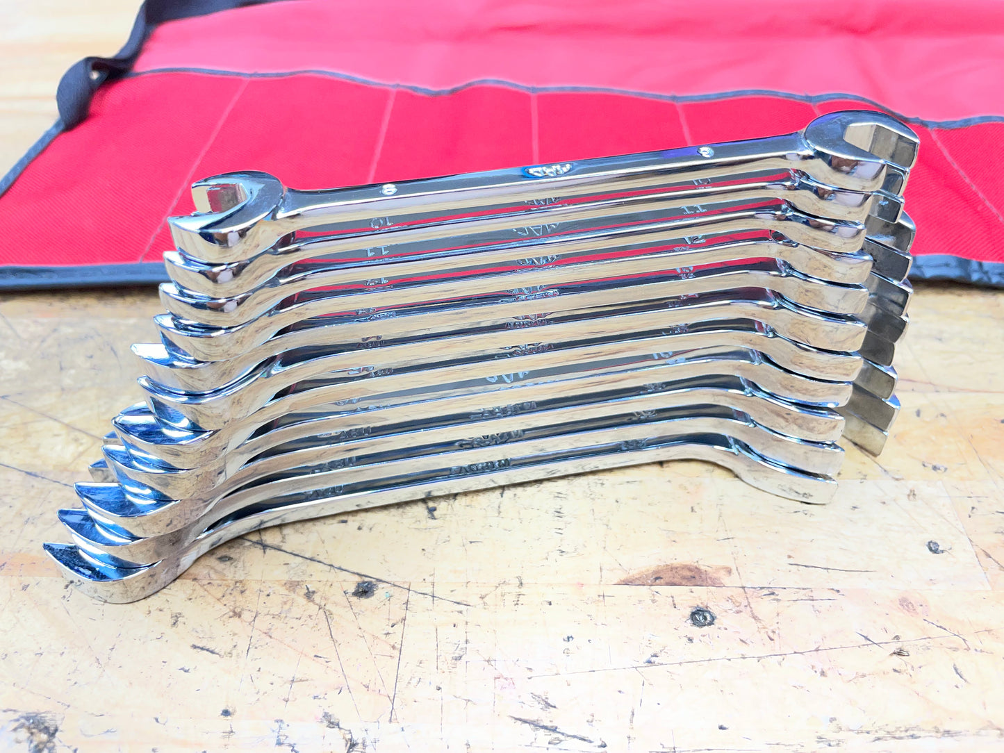 Mac Tools Metric Four Way Angle Open Wrench Set 10pc 10-19mm USA LIKE NEW