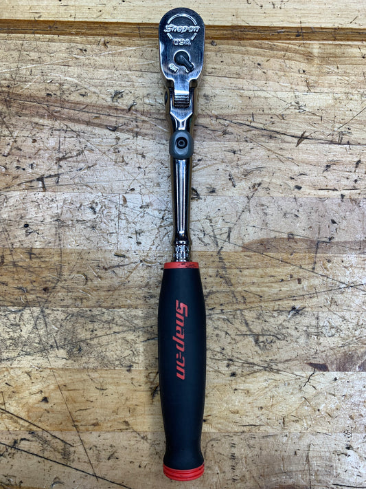 Snap On 1/4” Locking Flex Head Ratchet Soft Grip USA THLX72
