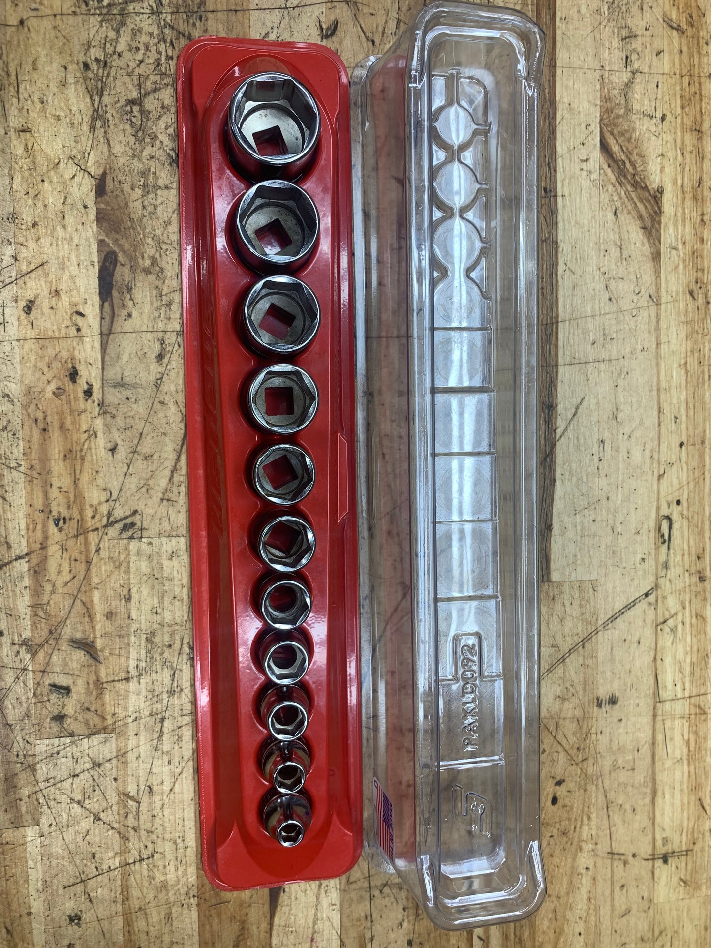 Snap On 3/8" SAE Shallow Socket Set 11pc MINT USA 211FSY