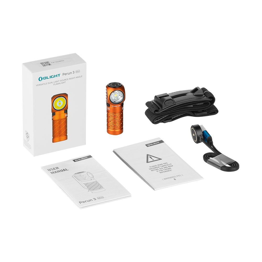 Perun 3 Mini Headlamp & Flashlight with Red and White Light BRAND NEW