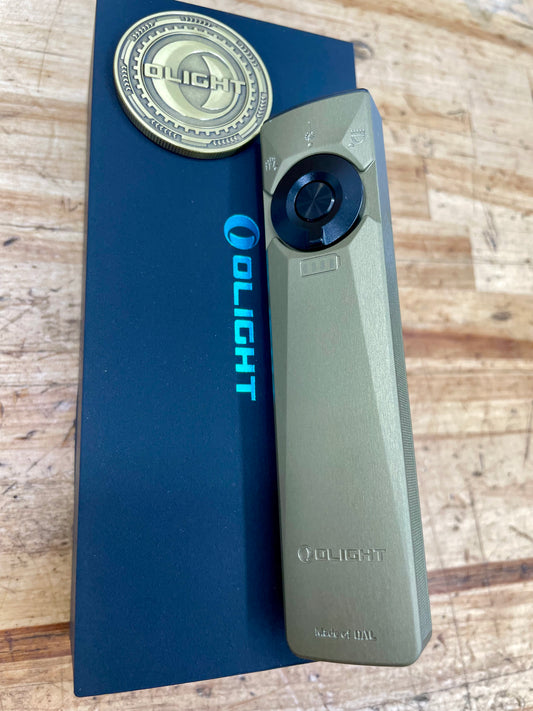 Olight Arkfeld Ultra 3-in-1 EDC Flashlight UV/Laser Olive Green BRAND NEW