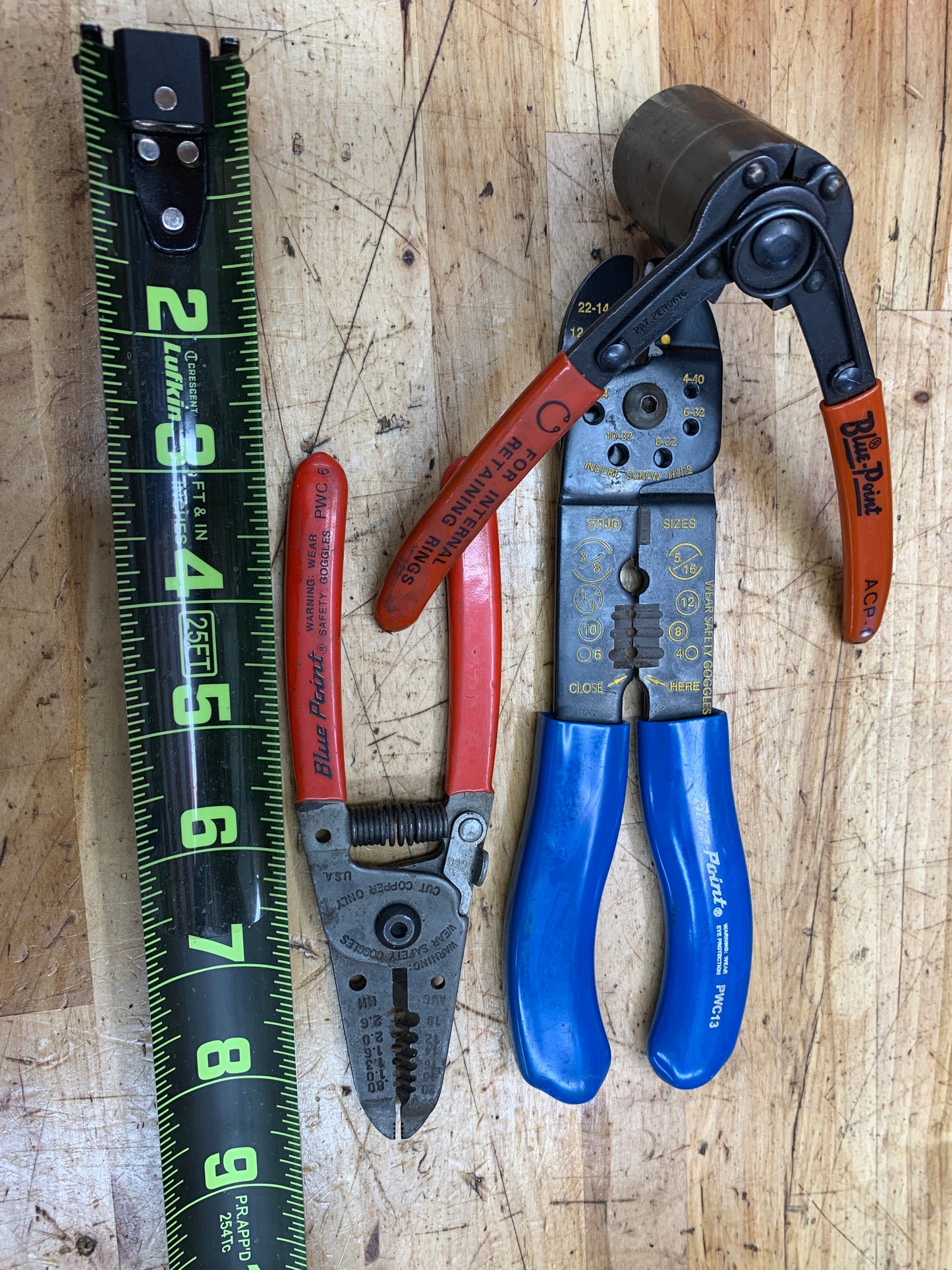 Blue Point Plier Bundle: Wire strippers, Snap Ring Pliers