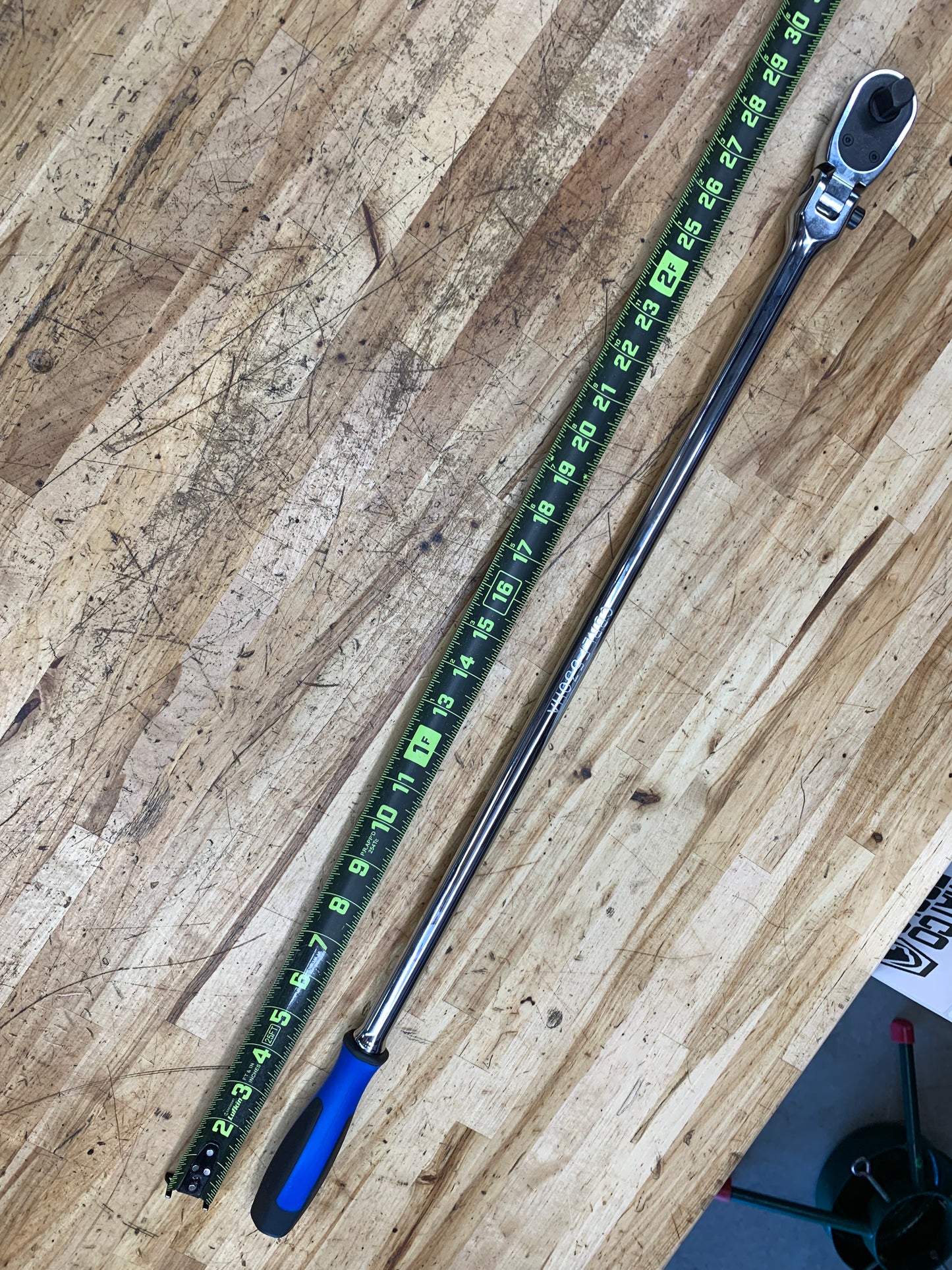 Blue Power by Cornwell XXL 1/2" Locking Flex Head Ratchet 30" CBRLF530HA
