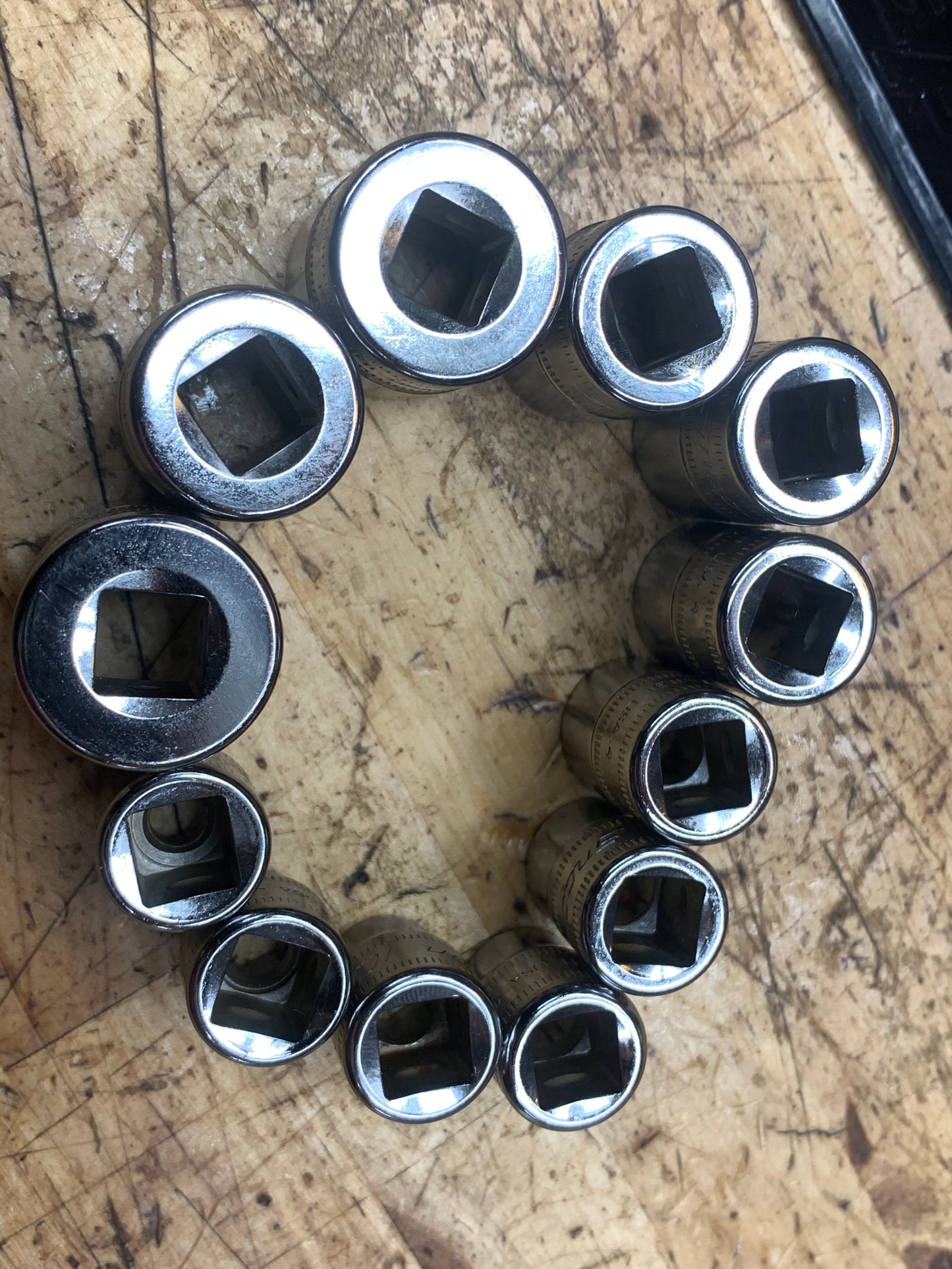 Snap On 3/8" Metric Shallow Socket Set 12pc LIKE NEW USA 212FSMY