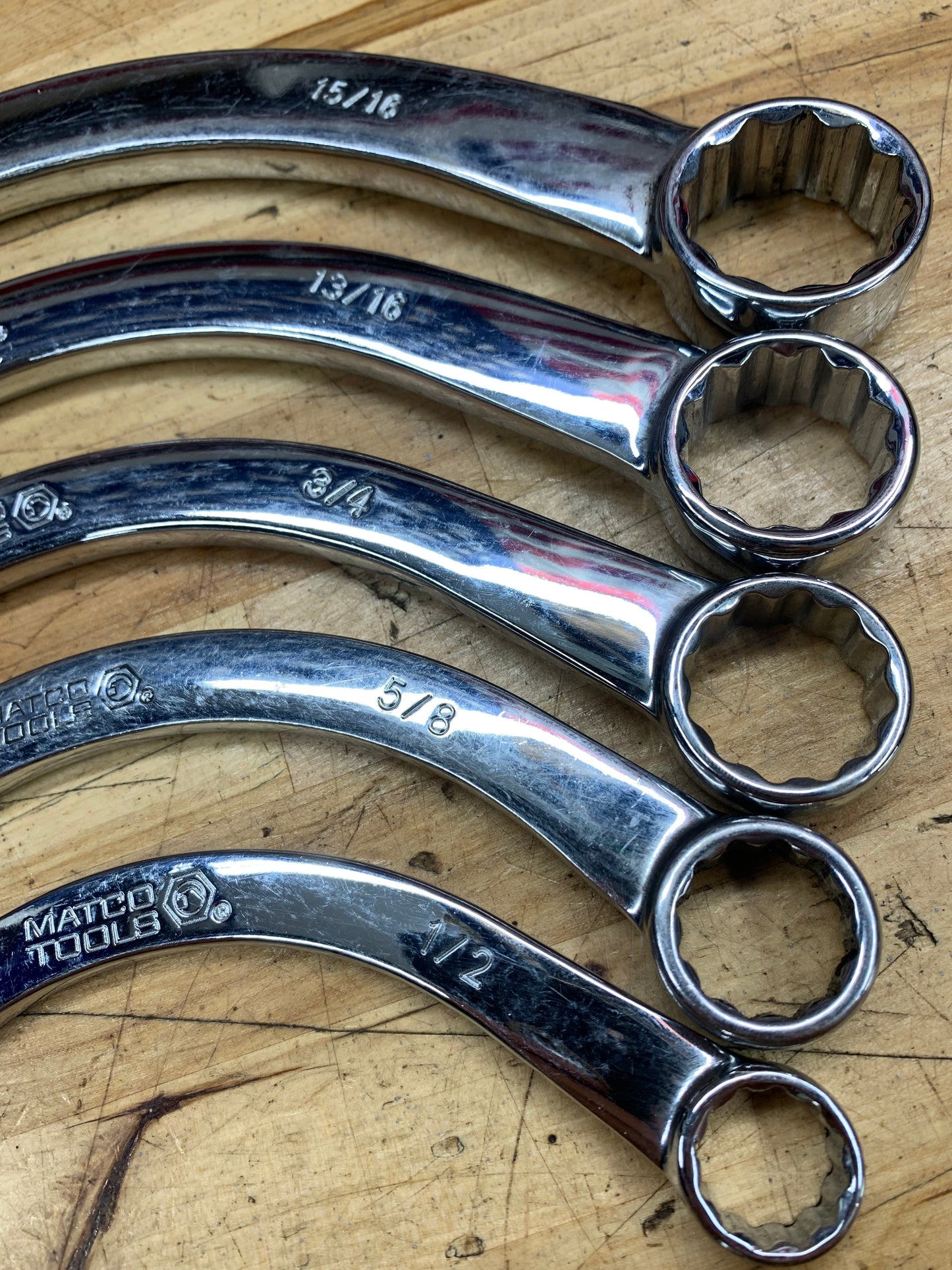 Matco SAE Half Moon Obstruction wrench set 5pc SMH5T