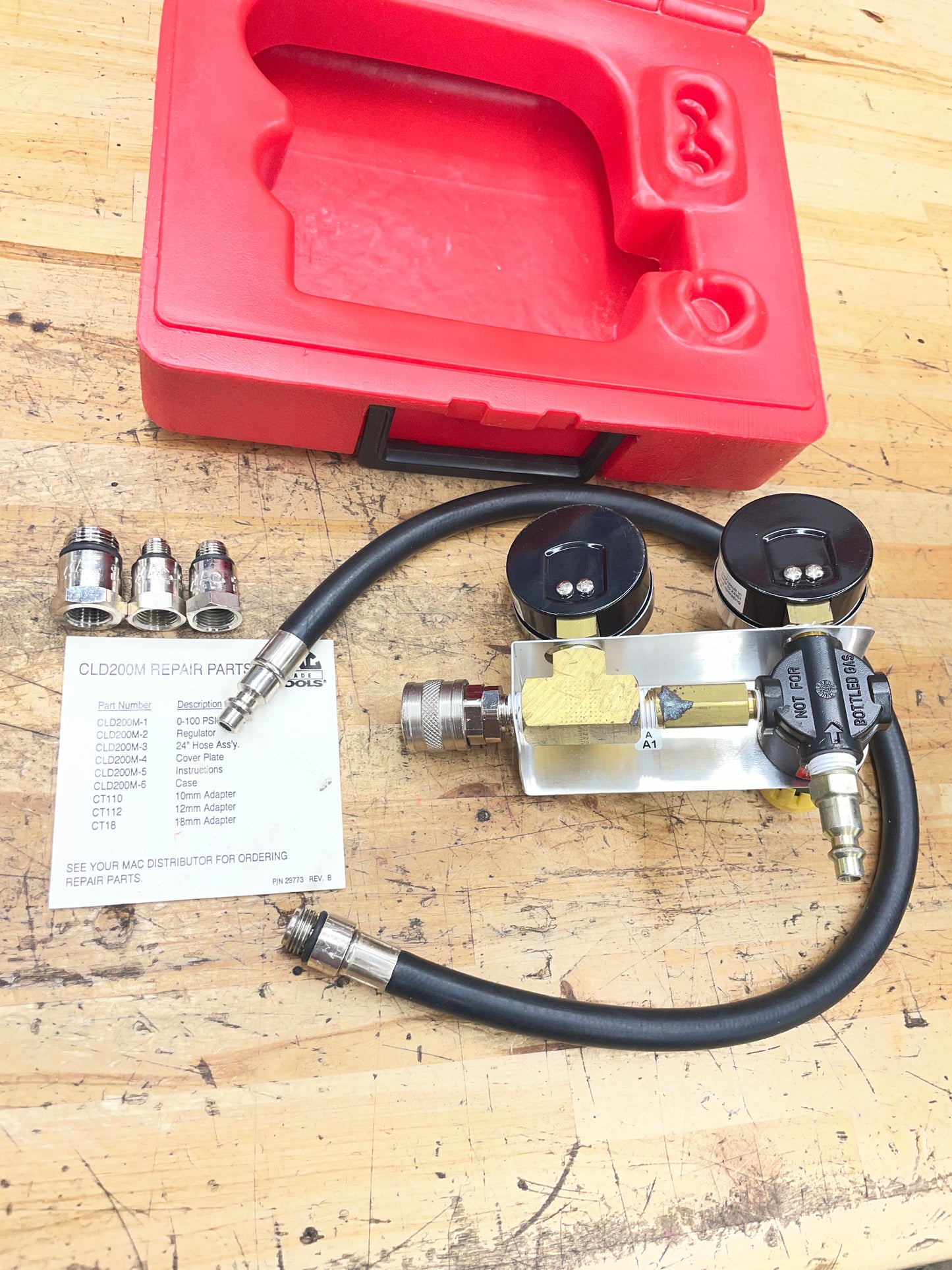 Mac Tools Leak Down Differential Cylinder Pressure Tester LIKE NEW CLD200M