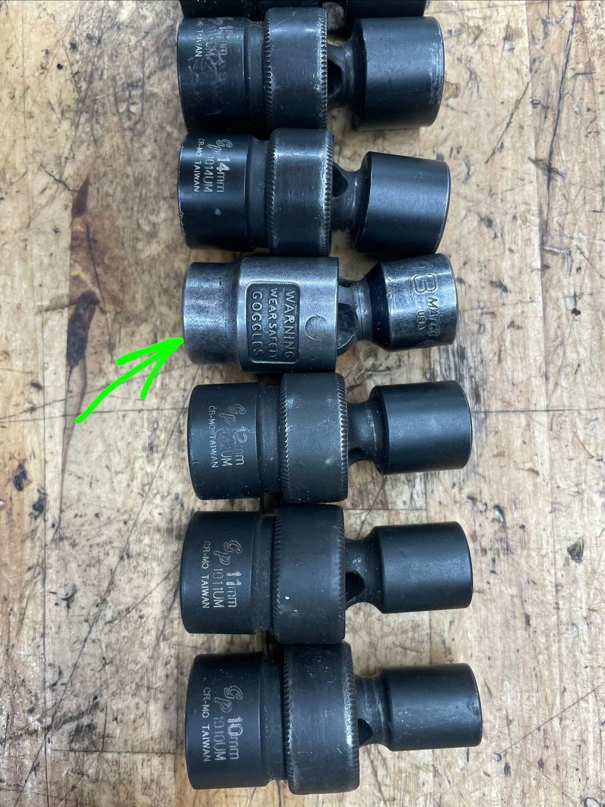 GP* 3/8” Metric Impact Shallow Swivel Universal Socket Set 10-19mm 1210UM