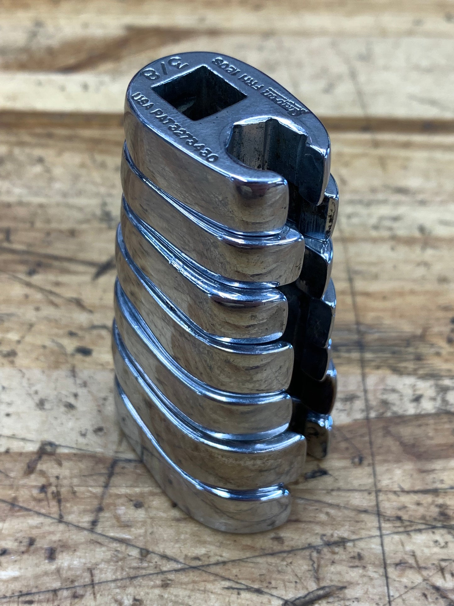 Snap On 3/8" SAE Flare Crowsfoot Socket Set 7pc  USA 207SFRH