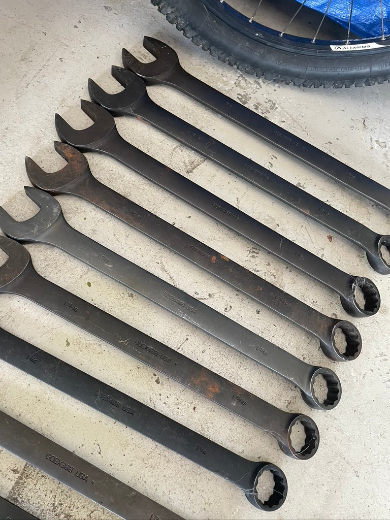 Snap On SAE Combo Wrench Set Black Industrial Finish GOEX 22pc