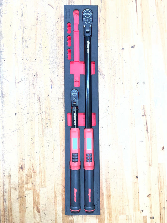 Snap On Techangle 1/2” & 3/8” Torque Wrench Foam Set USA