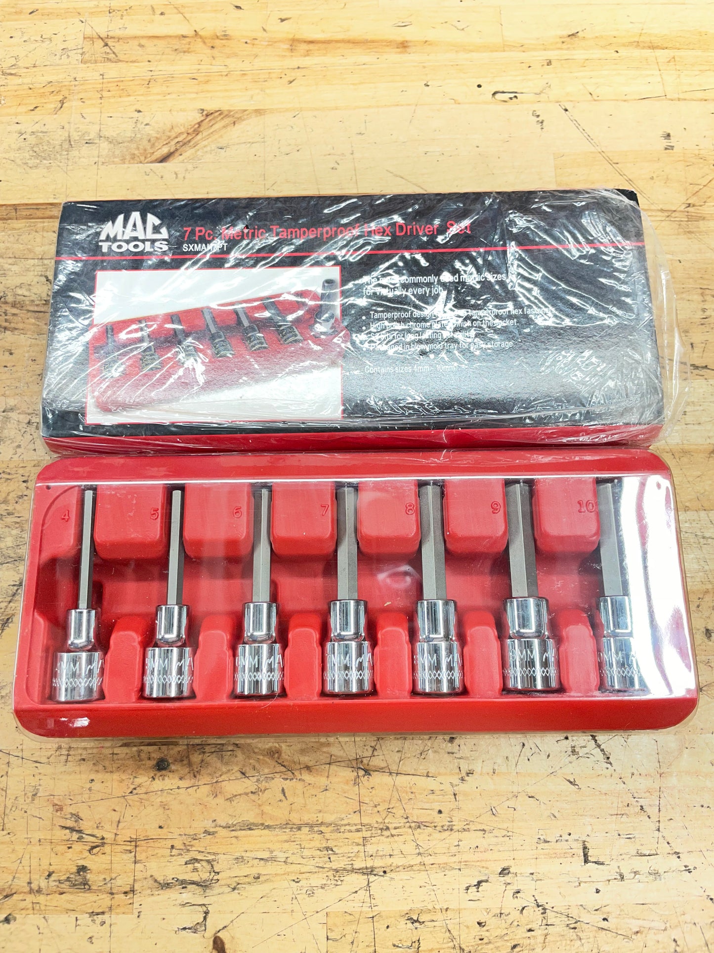Mac Tools Metric Tamperproof Hex Bit Socket Set  SXMAH7PT
