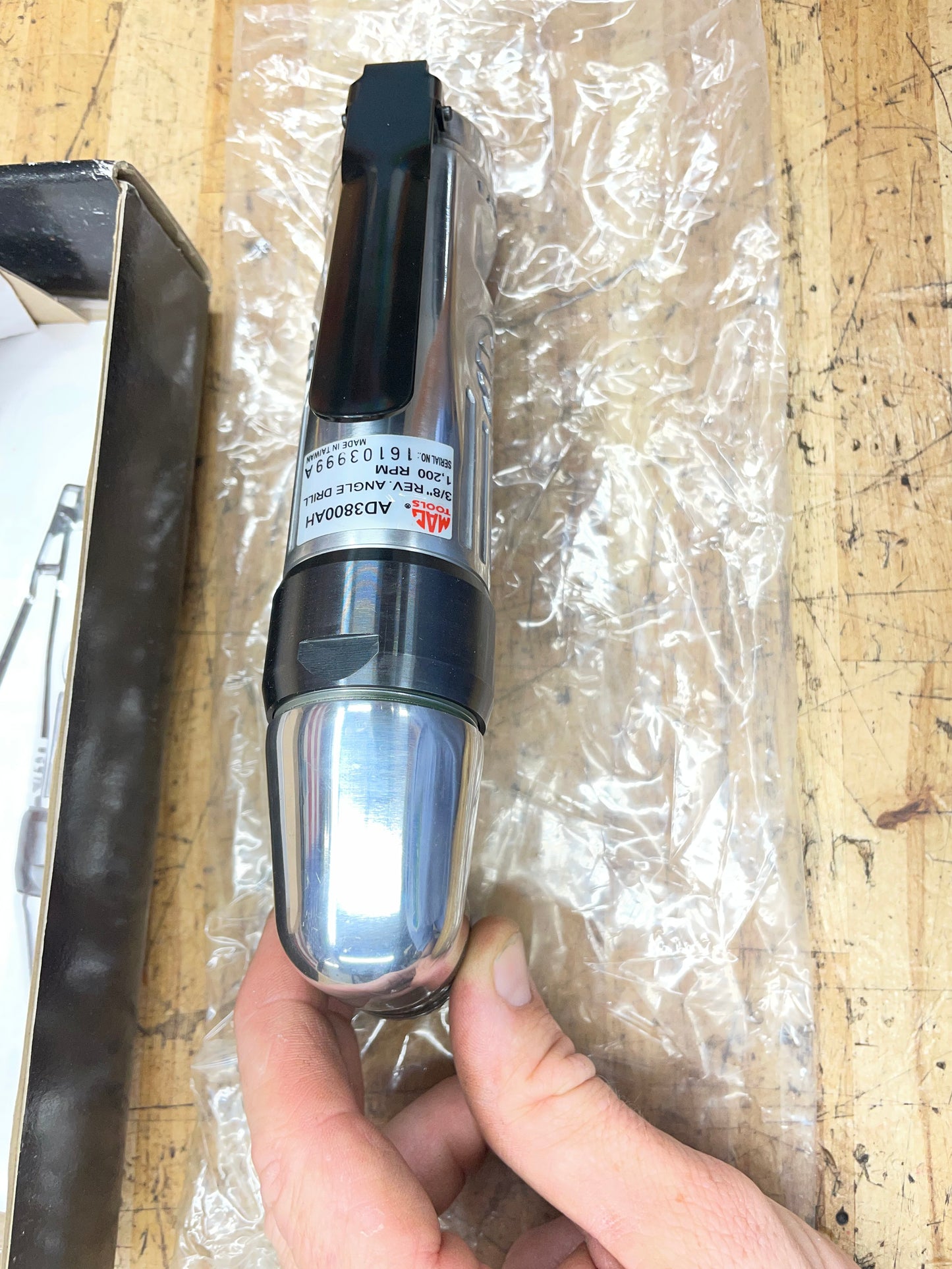 Mac Tools Right Angle Air Drill 3/8” BRAND NEW AD3800AH