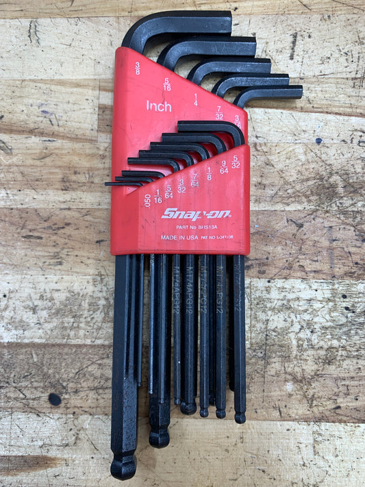 Snap On SAE Hex Key Set USA BHS13A