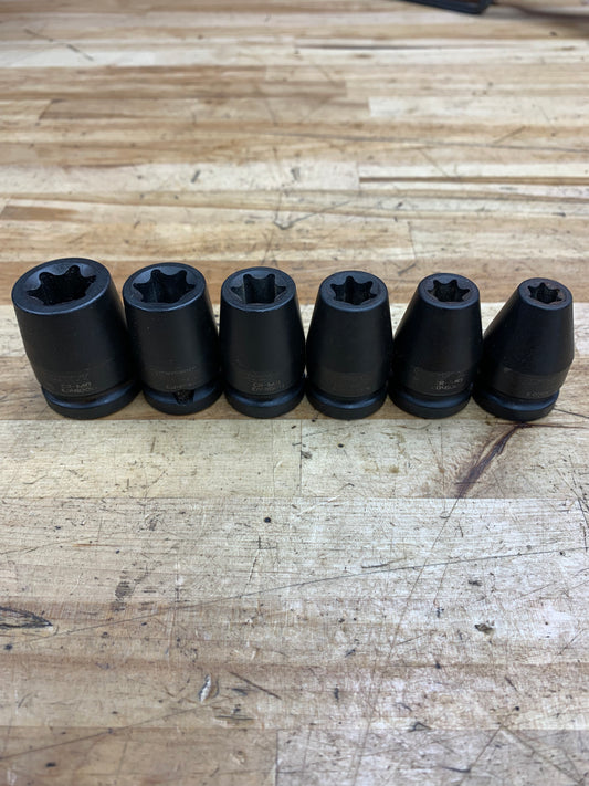 Expert Tools E-Torx 1/2” Drive Socket Set 6pc