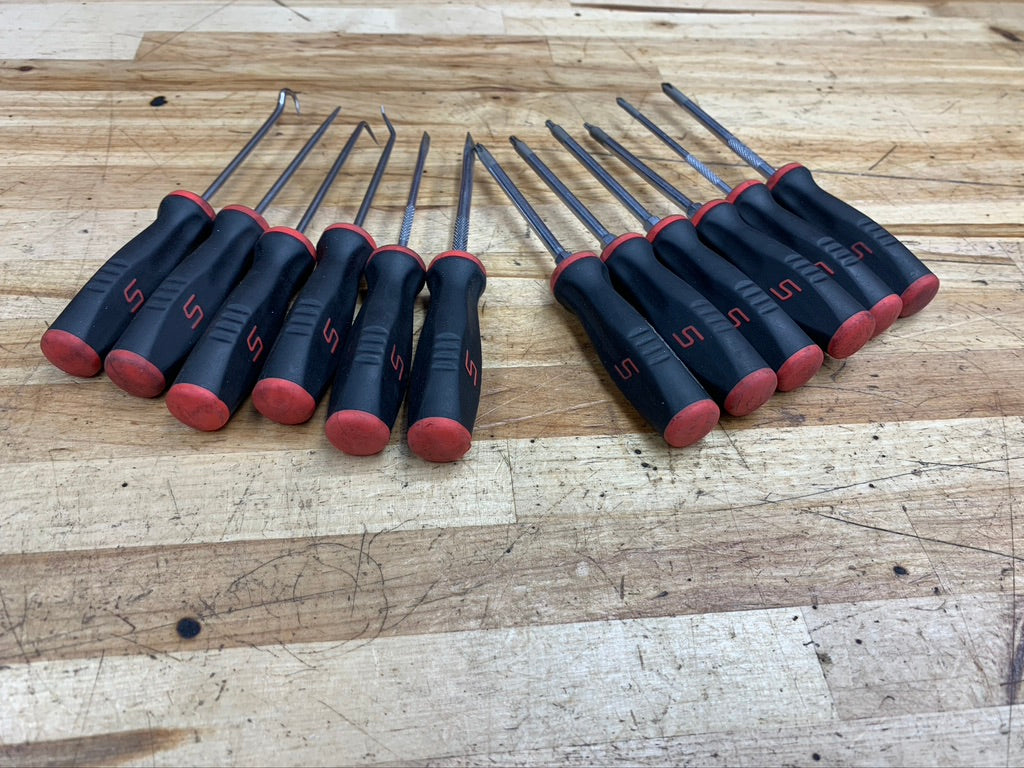 Snap On Grip Vintage Mini Picks, Screwdriver Pouch Set 12pc PAK562420