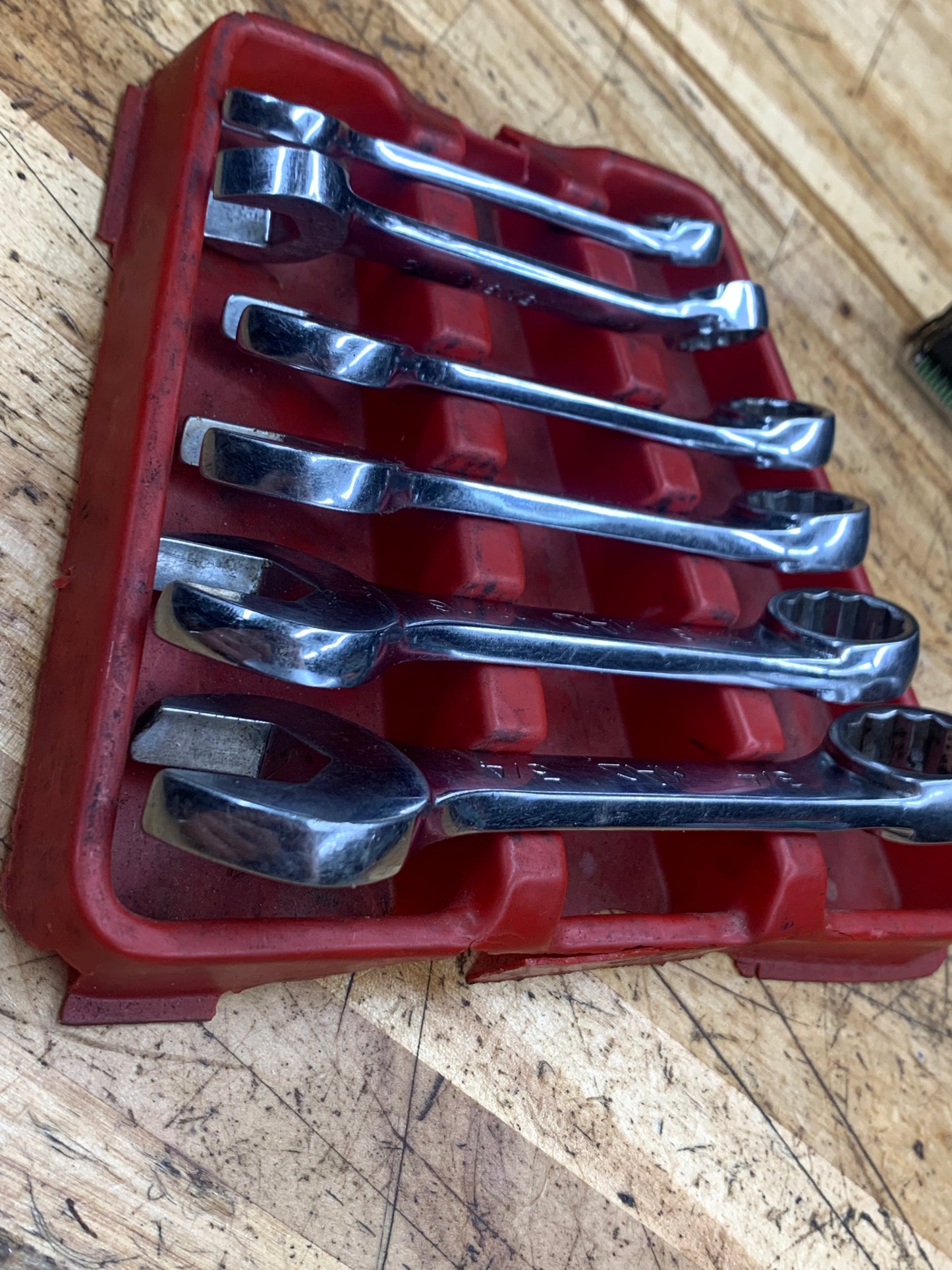 Mac Tools* SAE Stubby Combo Wrench Set 6pc USA