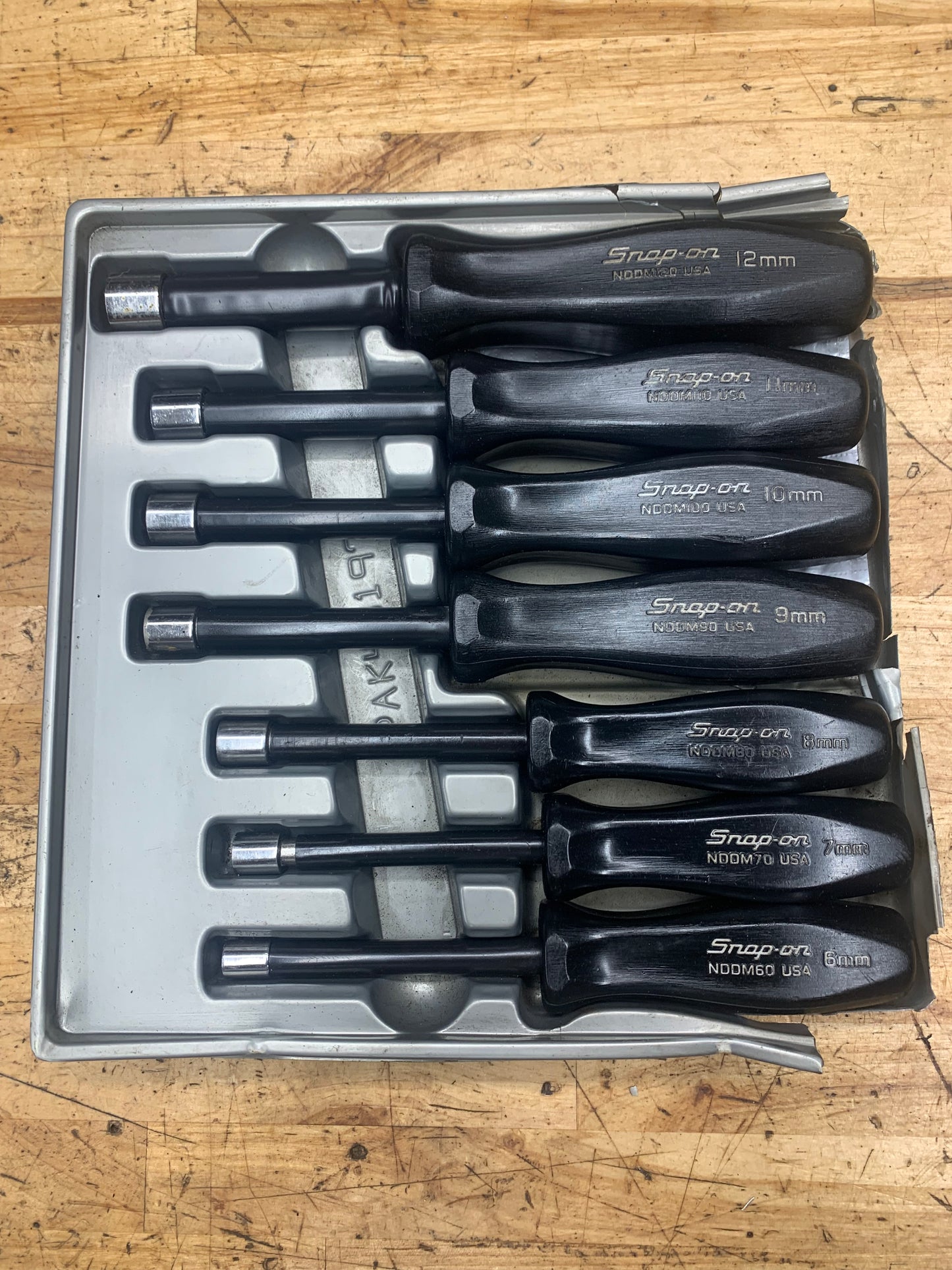 Snap On Metric Nut Driver Set 7pc USA NDDM1070