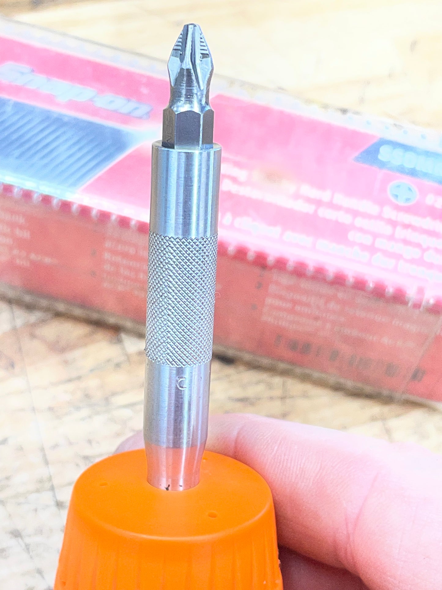 Snap On Stubby Ratcheting Screwdriver Orange Hard Handle USA BRAND NEW SSDMR1A