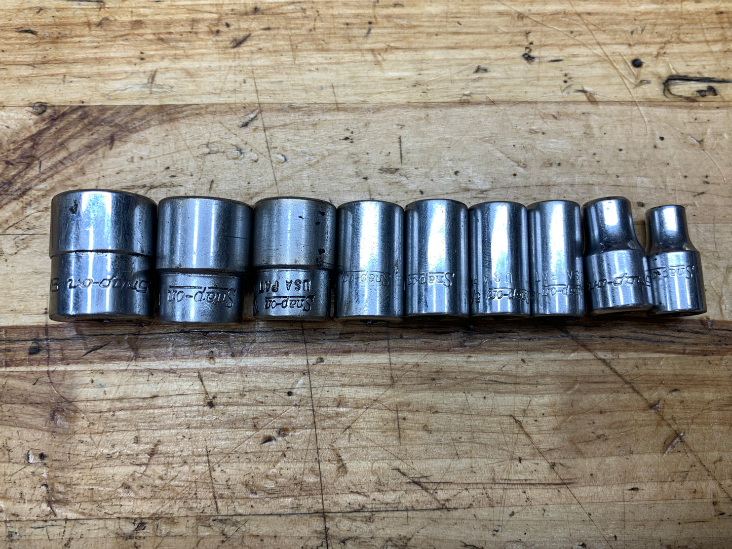 Snap On 1/4" SAE Shallow Socket Set 9pc. USA