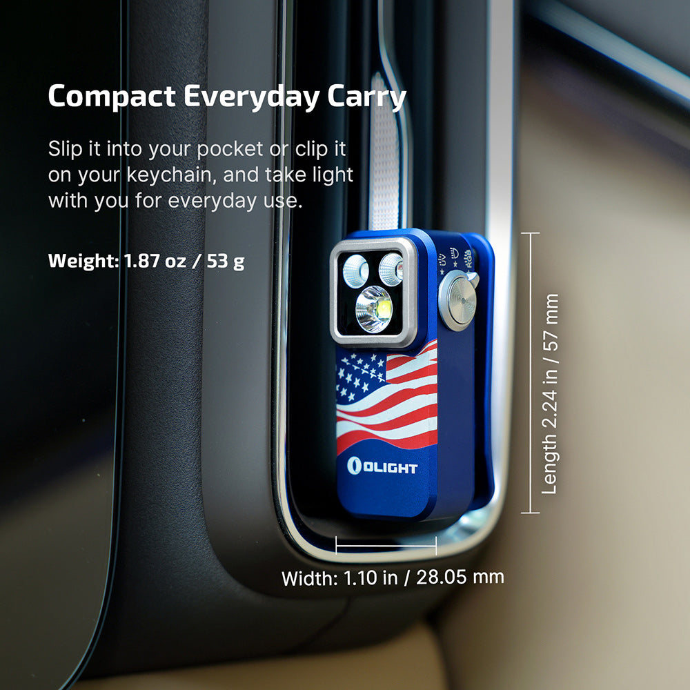 Olight Oclip Pro S Multifunctional EDC Clip Flashligh USA Flag BRAND NEW