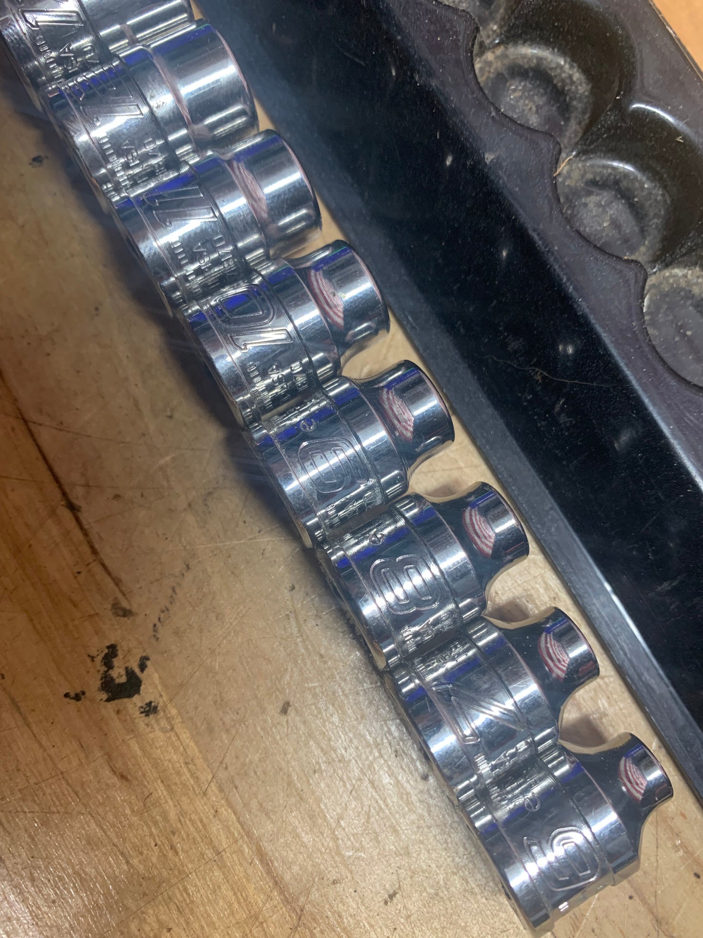 Snap On FDX 15pc socket set metric shallow  215YFSMY