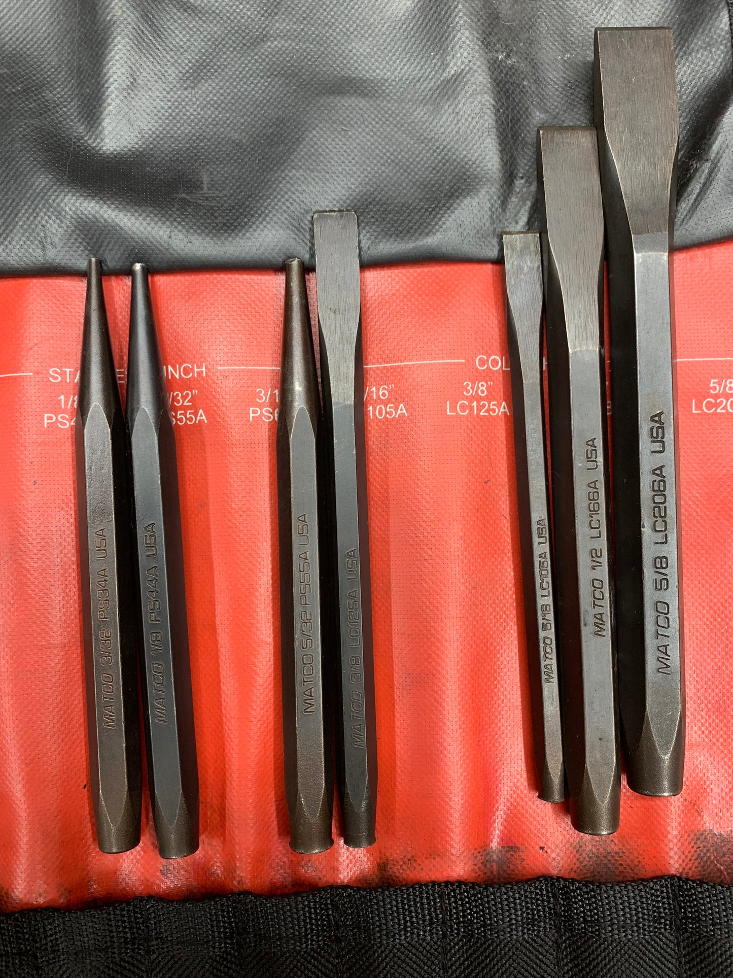 Matco 12pc Punch Set Pouch USA SPL12KA