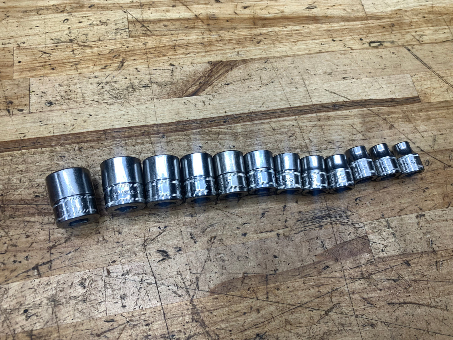 Snap On 3/8” Metric 12pc Shallow Socket Set USA 212FSMY