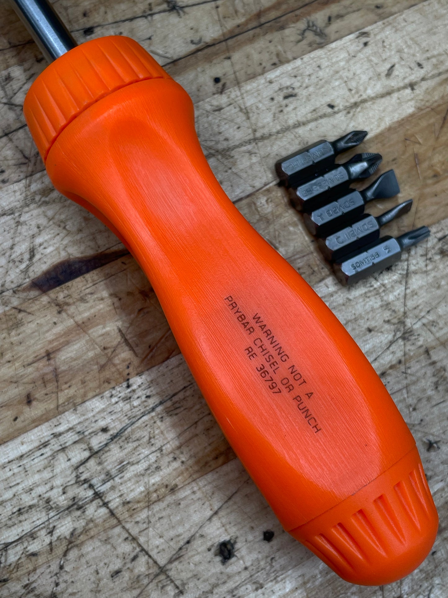 Snap On Long Ratcheting Screwdriver Orange Hard Handle USA BRAND NEW SSDMR8A