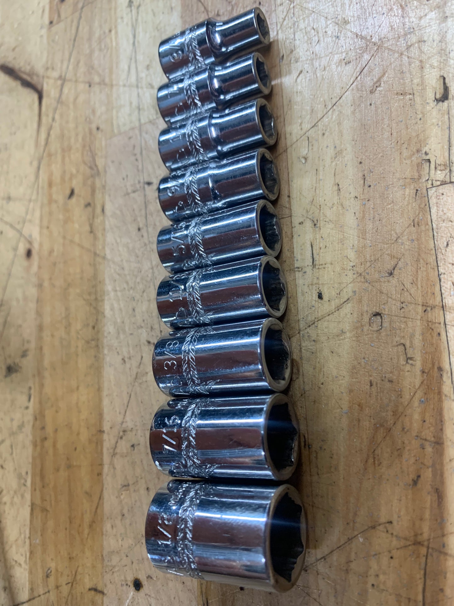 Mac Tools SAE 1/4" Socket Set  9pc