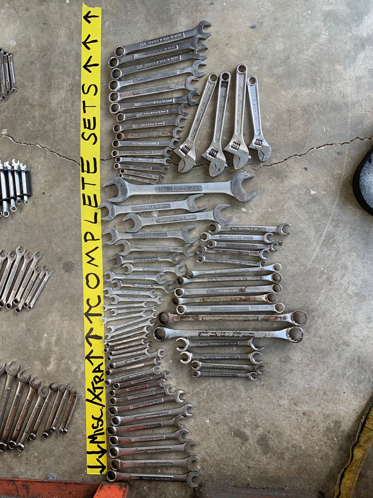 100% USA Craftsman Massive Tool Lot 13 COMPLETE WRENCH SETS SAE & Metric 196Pc