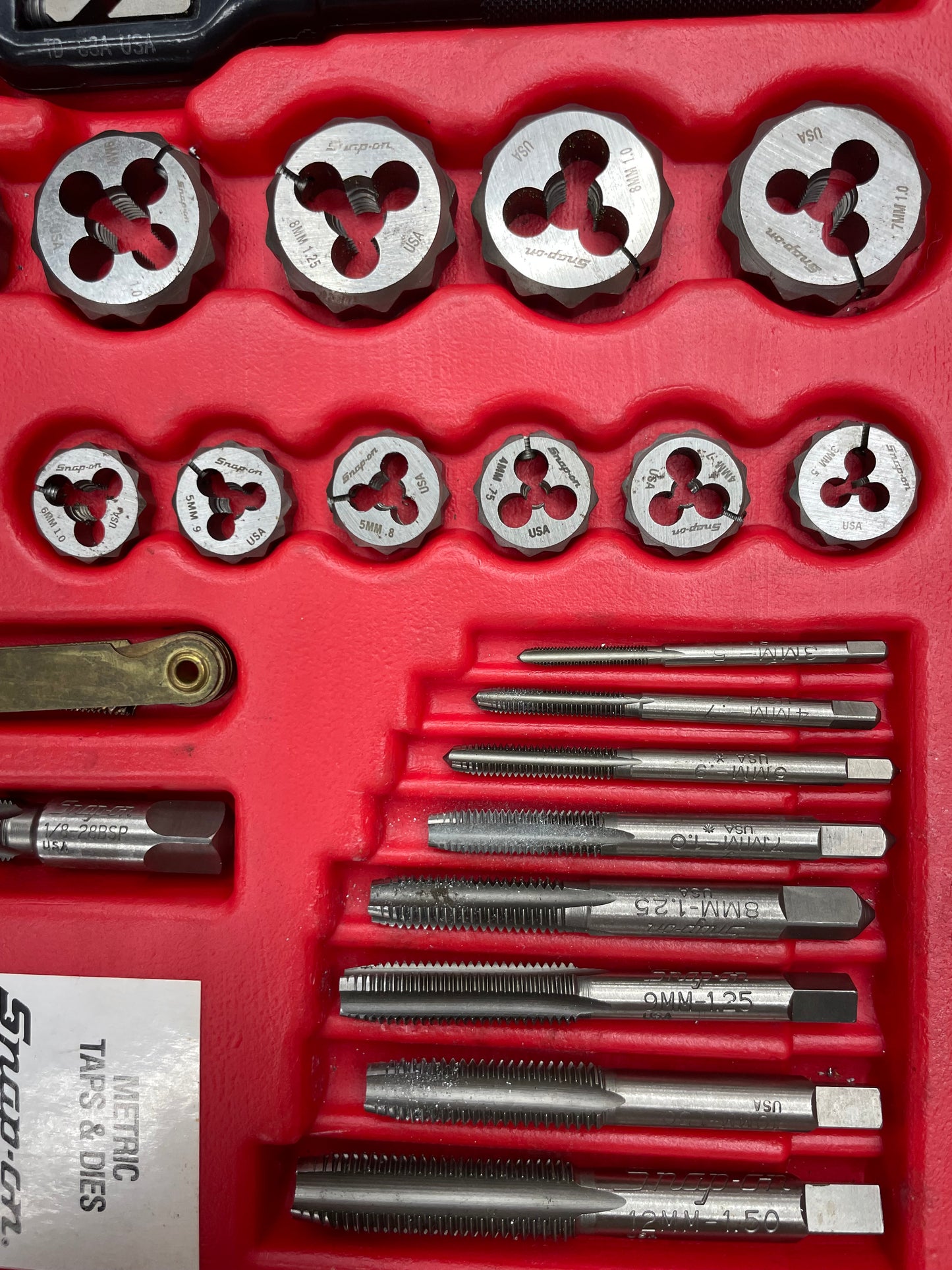 Snap On Metric & SAE Tap & Die Set 76pc LIKE NEW USA TDTDM500