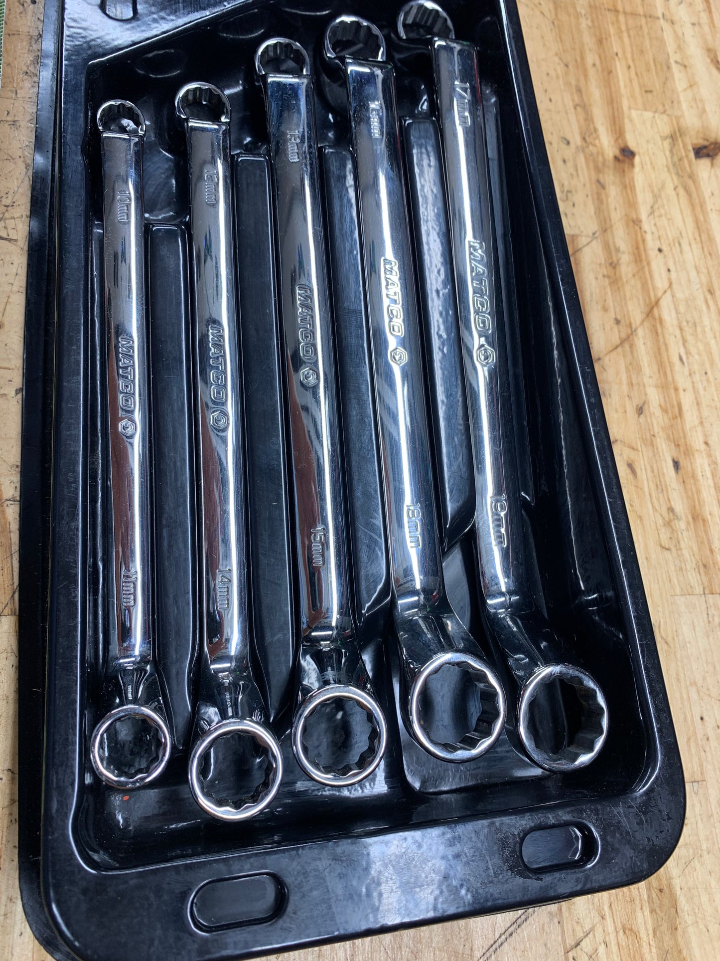 Matco Metric Deep Offset Box Wrench Tray Set USA SRBDLM5TA